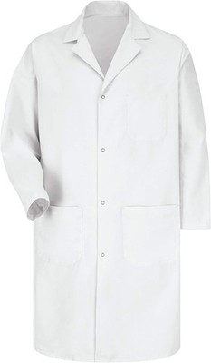 Red Kap Men's Lab Coat with Gripper Closure, 3 Front Pockets