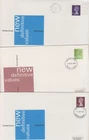 GB 1975 FDC Definitives , Machin 5 1/2p,7p,8 1/2p  on 3 PO Covers Harrow pmk
