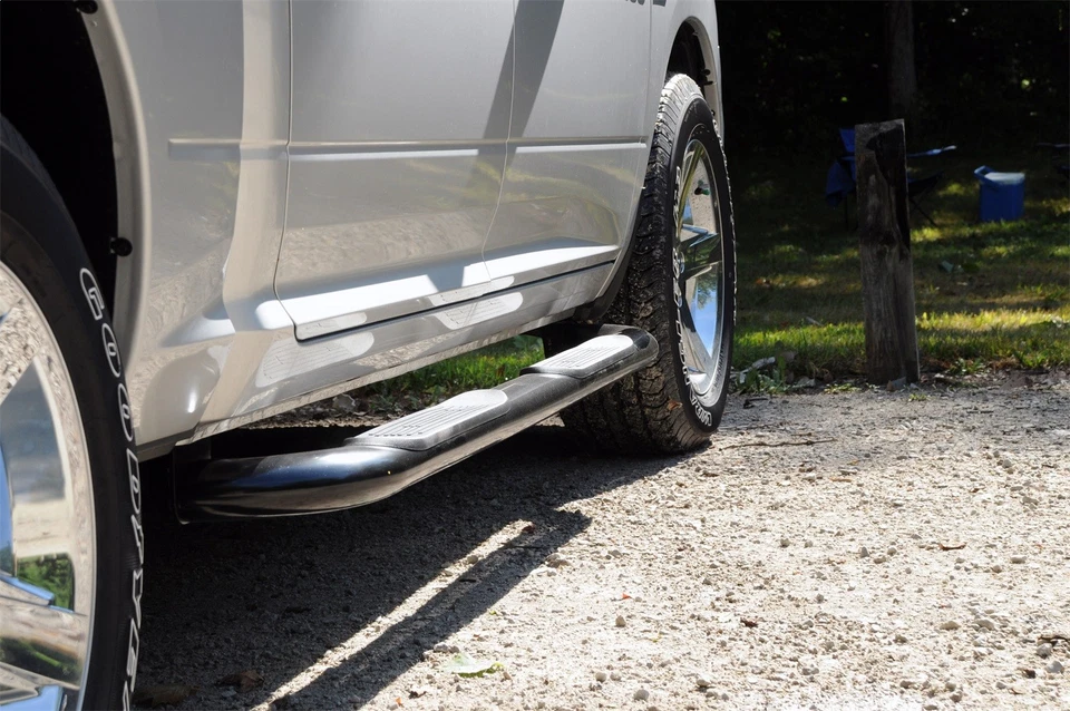 Dee Zee Dz3700291 Ultrablack Steel Side Steps Universal 3 In Round Cab Length 2 - Image 3 of 4