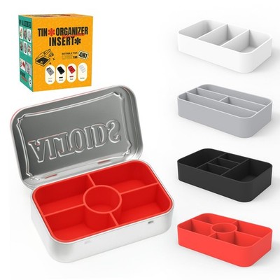 4-Pack Tin Organizer Inserts for Altoids 1.76oz   Dividers for Travel, Pills & M