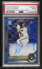 2022 Bowman Chrome Prospect Blue Refractor Felix Valerio PSA 9 MINT Auto 01qn