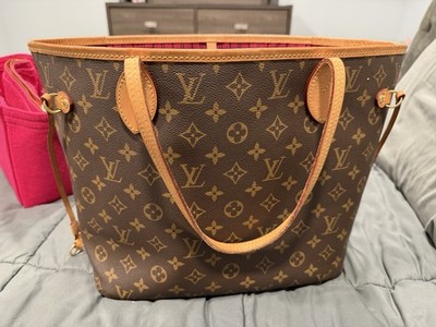 Louis Vuitton Neverfull Monogram Tote, Pink Lining, Coin Purse, Inner Pockets
