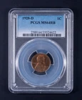 1928-D Lincoln Wheat Small Cent Copper PCGS MS64 RB WB622