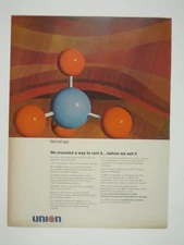 Union 76 Natural Gas Advertising Print 1960s Energy Innovation Vintage Atom