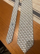 Cravatta Gucci grigia stampa barca a vela uomo come nuova ottime condizioni