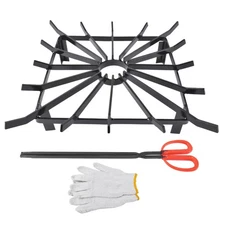 Square Wheel Fire Pit Grate Universal Fit Steel Grill Grate - Efficient Burning