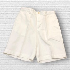 Vineyard Vines Boys 8 White Ian Shorts Flat Front Chino Preppy Summer Casual