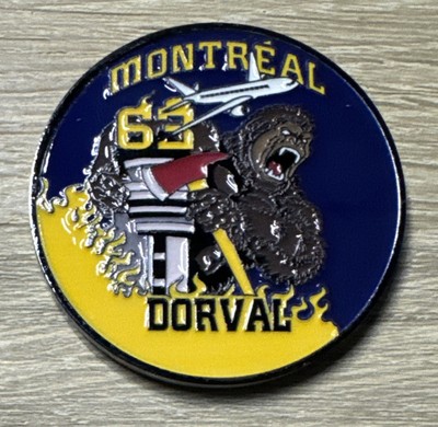 SIMFD Montreal Fire Rescue Department Station 63 Challenge Coin Securite Incendi