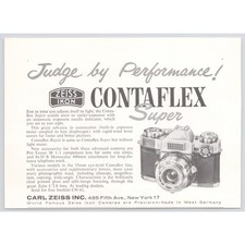1960 Zeiss Ikon Camera Contaflex Super Vtg Print Ad Carl Zeiss Inc