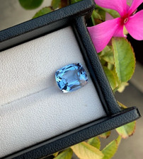 Natural Santa Maria Blue Aquamarine Cushion Cut Loose Gemstone Buy Online 2.45ct