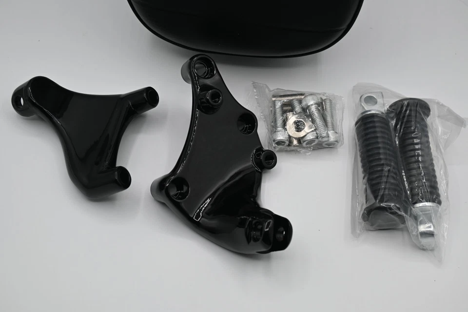 Asiento de pasajero trasero con estriberas apto para Harley Sportster Iron 883 XL883N Foto 3 de 4