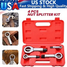4pcs Nut Splitter Cracker Set Heavy Duty 9-27mm Damaged Bolt Remover Tool Set