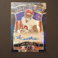 2022 Leaf Valiant John Metchie III All-American *cracked ice* /15