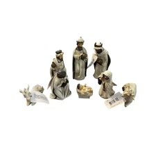 Transpac Resin Nativity Set 7pc Holy Family Wise Men Christmas Figurines