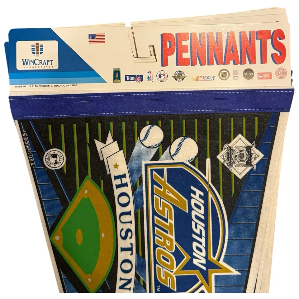 Houston Astros вымпел MLB бейсбол войлок 12 x 30 WinCraft новый из старых запасов с ярлыком ретро логотип - Изображение 3 из 4