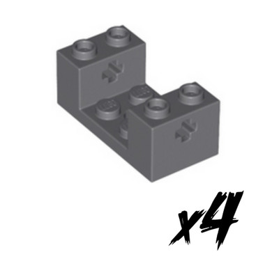 4x LEGO 67446   2 x 4 Technic Stein Brick  dunkelgrau   Dark Bluish Gray