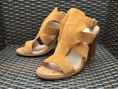 (M066 A03) 👡 Sandales à talon SAN MARINA – Daim camel – Pointure 36 - Photo 1/4