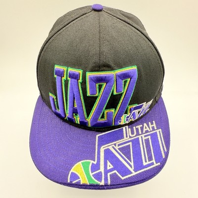 Rare Utah Jazz  Retro New Era Fitted 7 1/2 NBA HWC 59Fifty Hat Embroidery Logo