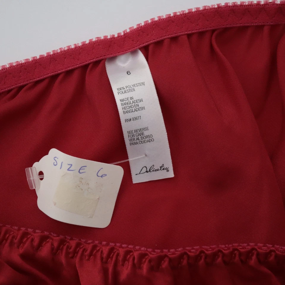 NEW Delicates VTG JC Penney Polyester Satin String Bikini Panty MEDIUM - Image 3 of 4