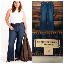 Madewell Jeans Plus Size 16 W Perfect Vintage Flare NF784 Dark Wash USA Made NWT