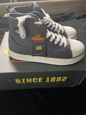 THOROGOOD Canvas Mid Composite Safety Toe Work Shoe Gray 808-2200  Sz 10 New Nib