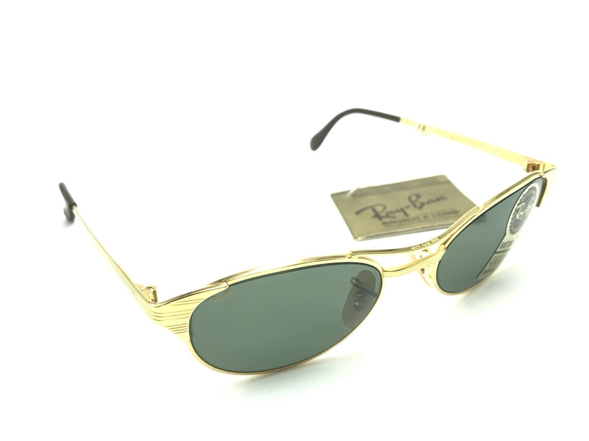 Ray-Ban Gold Oval 100% UV Protection Vintage Sunglasses for sale