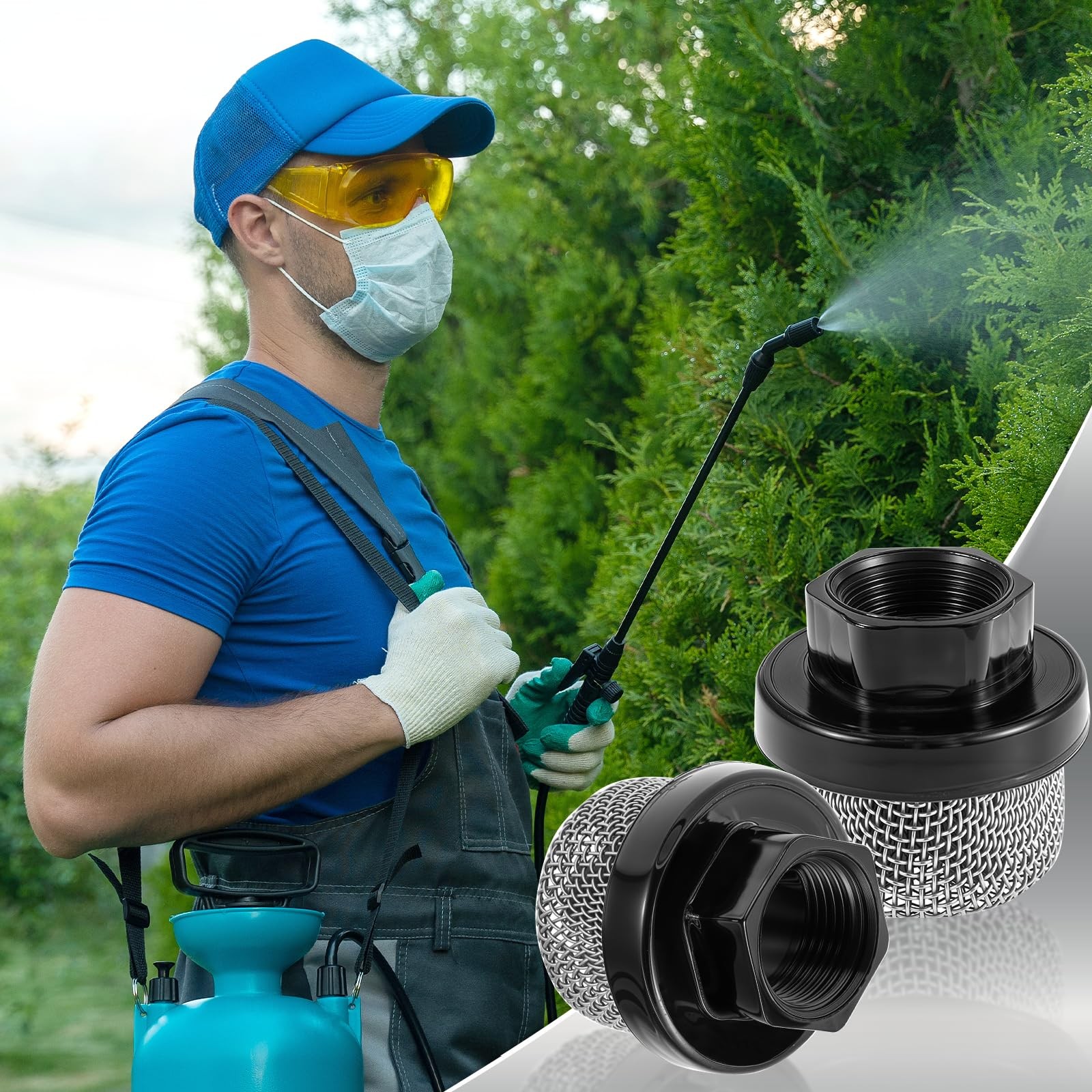 Xinjoduz 2 PCS Hose Screen Filter Screen Mesh Filter 7/8 Hose Inlet Strainer ...