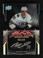 2023-24 SPx UD Black Lustrous Rookie Signatures 65/299 Matthew Poitras Auto 1qu5