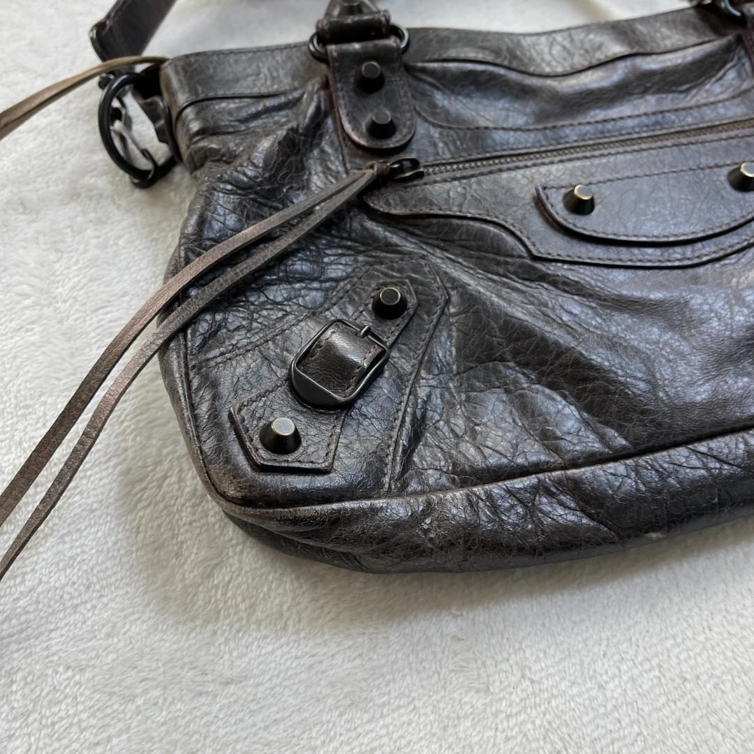 Balenciaga The First Bag Brown Leather 2Way Shoulder Handbag thumbnail 3