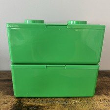 Vintage CHUBS Baby Wipes Lego Stackable Storage Container Green Lot Of Two