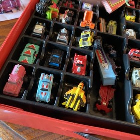 Vintage Micro Machines Lot With Carrying Case 39 Cars Plus Cards