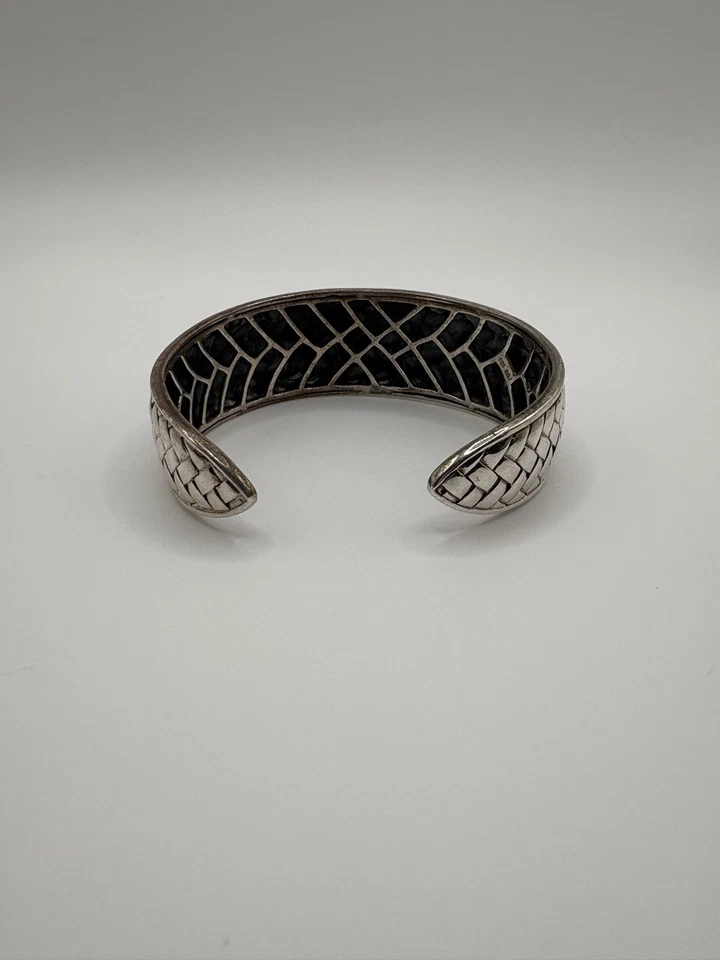 6 «x 25 мм BBJ тяжелый твердого стерлингового серебра сплетенный браслет-манжета, Таиланд - Изображение 4 из 4