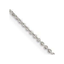 Sterling Silver .9mm Flat Link Cable Chain Necklace