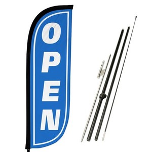 LookOurWay „Welcome“ Federflagge – 365 Cm Lang, Windunabhängiges Design Mit Berg-Motiv