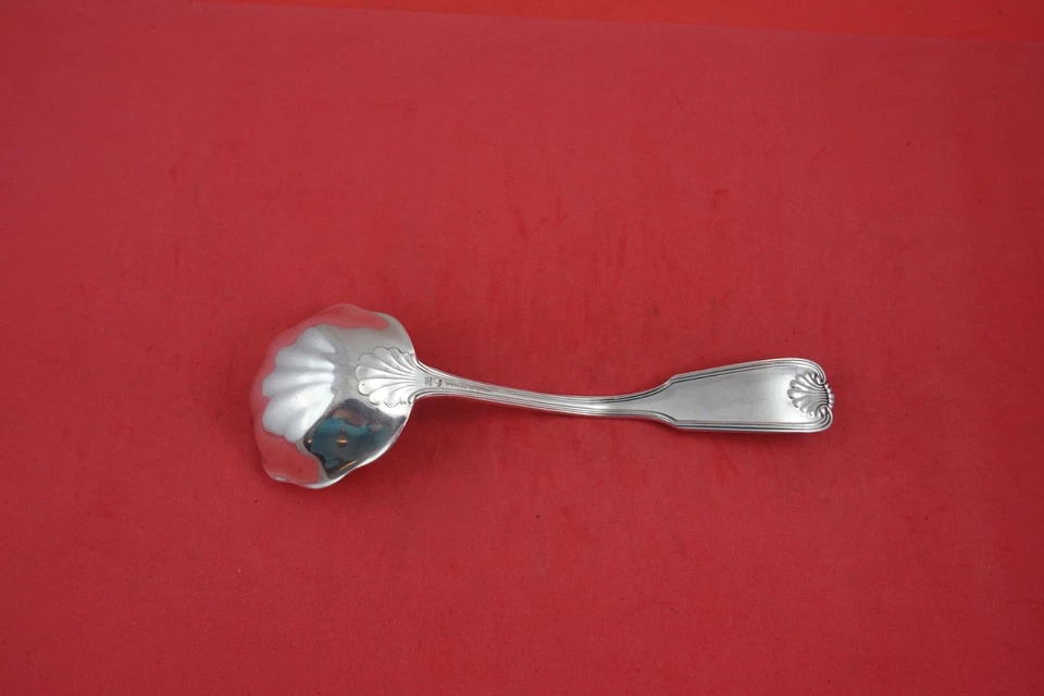 Fiddle Shell by Frank Smith Sterling Silver Gravy Ladle fluted bowl 8 1/4" - Image 2 of 2