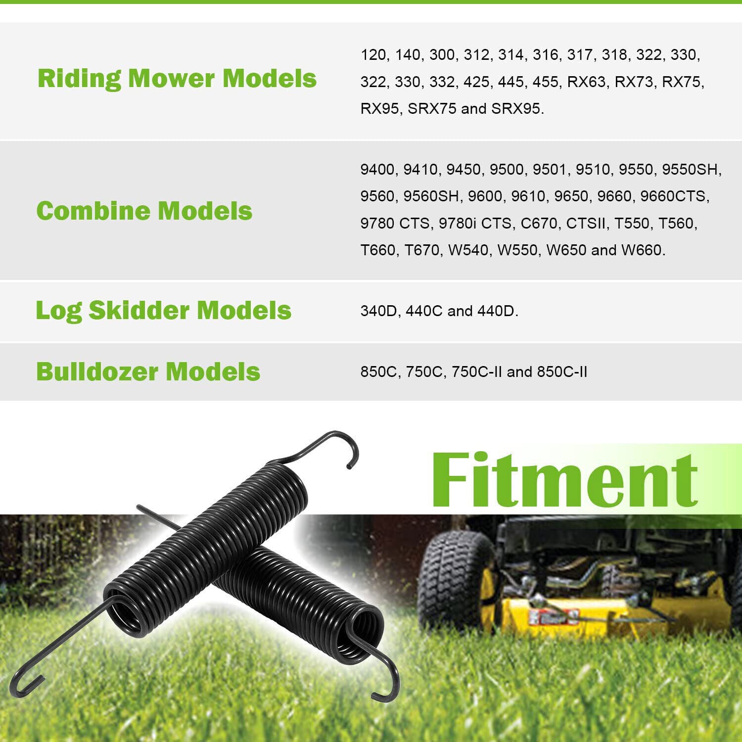 for John 2PCS Deere- Extension Mower Deck Idler Tightener Spring M45123 thumbnail 11