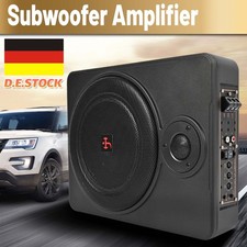 10" 1000 Watt Untersitz-Aktiv-Subwoofer + Kabelset Auto Verstärker Lautsprecher