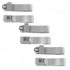 Early Cars 1941 - 1948 Standard 2pt Gray/Grey Lap Bench Seat Belt Kit - 3 Belts 