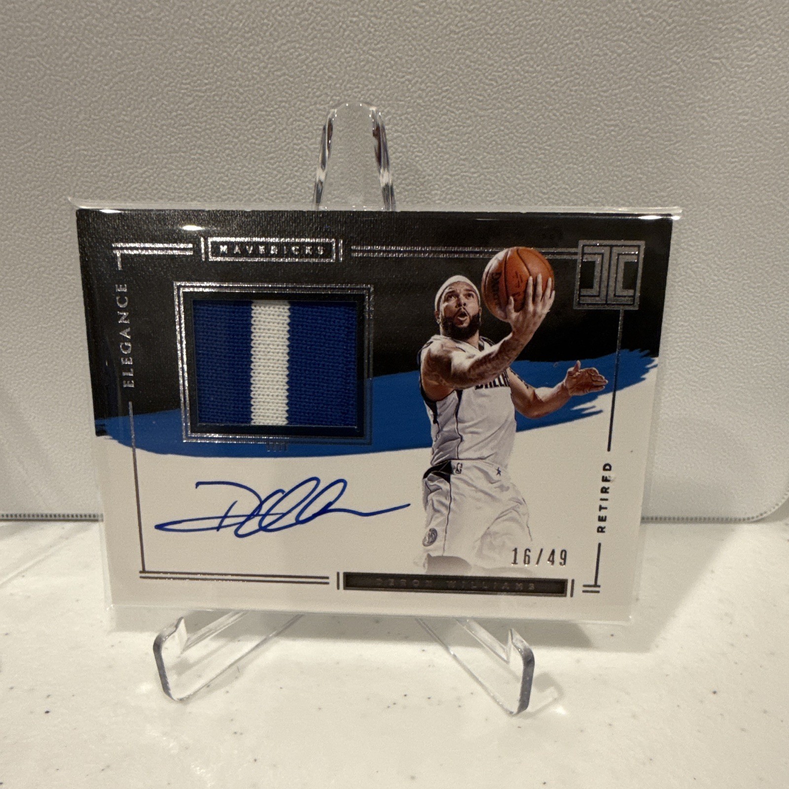 Panini 2020-21 Impeccable Elegance Deron Williams Auto Patch /49 ER-DWL view 1