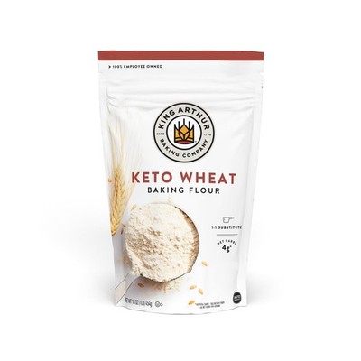 King Arthur Keto Wheat Flour Blend 4 Pack 16 Ounce Natural Non GMO Baking Flour
