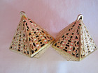 VTG Lot of 6 GOLD Metallic Color PLASTIC LANTERN CHRISTMAS ORNAMENTS Hong Kong — photo 9