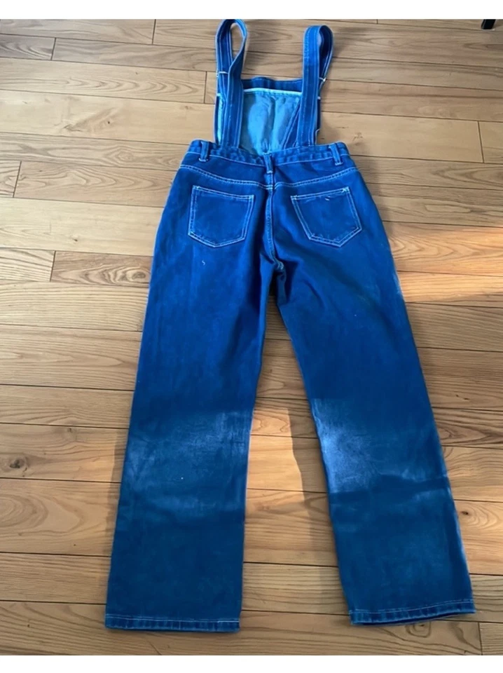 Mono vaquero azul algodón vintage Nike Pro para mujer talla pequeña Foto 4 de 4