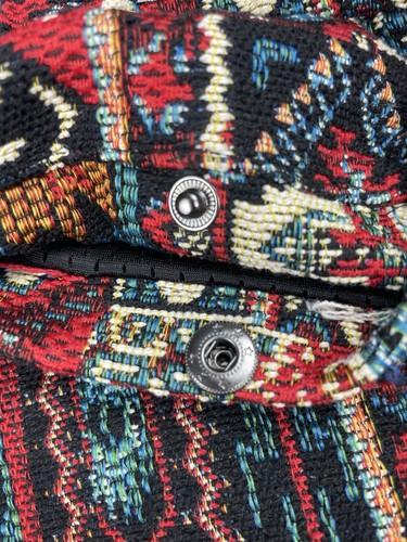 Maison Article Shorts Men’s L Jacquard Aztec Colorful Drawstring Snap Pocket - Picture 10 of 23
