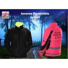 Equisafety Winter Inverno Reversible Hi Viz Reflective Jacket Yellow/Pink HI VIS