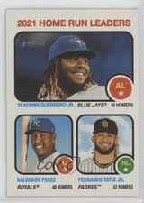 2022 Topps Heritage League Leaders Fernando Tatis Jr Salvador Perez #68 15fy