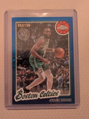 Topps Flagship Basketball Jaylen Brown Blue Chrome Mojo /150 Boston Celtics
