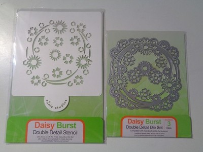 Tonic Studios Daisy Burst Handwerk Stanzenset & passende Schablone