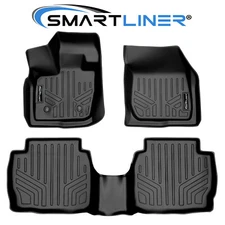 SMARTLINER Custom Fit Floor Mats 2 Row Liner 2017-2020 Ford Fusion Lincoln MKZ
