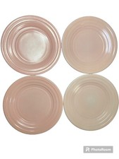 4 Vintage Hazel Atlas Platonite Pastel Moderntone Pink Plates 7"