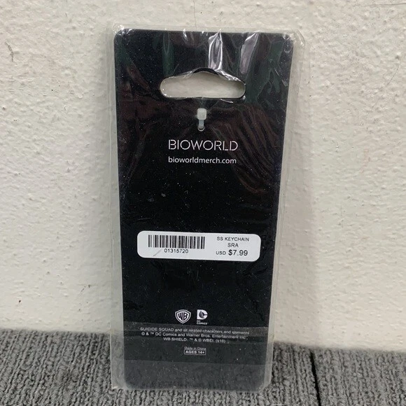 Llavero con logotipo de Escuadrón Suicida WB DC Comics película 2016 nuevo en paquete Foto 3 de 4